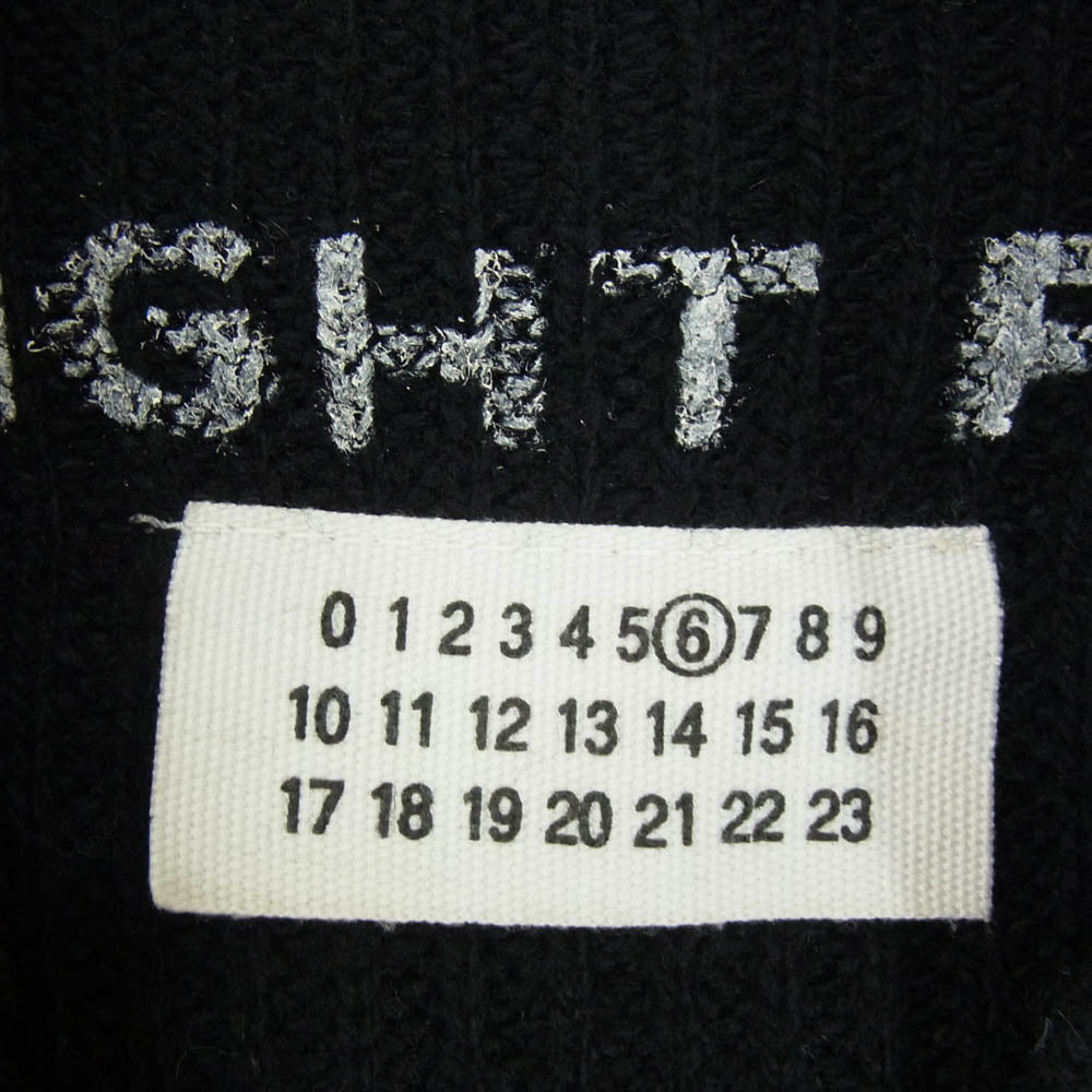 MAISON MARGIELA メゾンマルジェラ MM6 TIGHT FIT タイト フィット ウール ニット ボタン カーディガン ブラック系 サイズ表記無【中古】