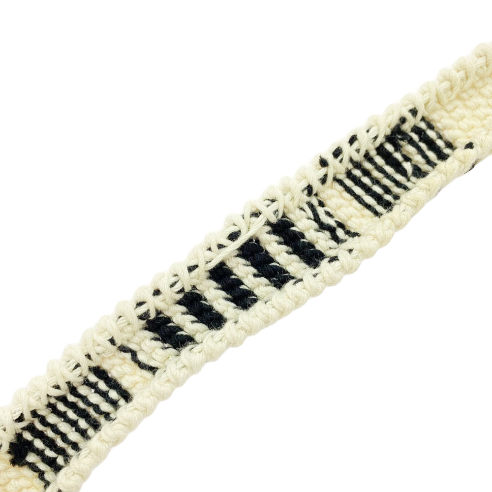 MAISON MARTIN MARGIELA メゾンマルタンマルジェラ クリアバックル ニット ベルト ベージュ系 M【中古】