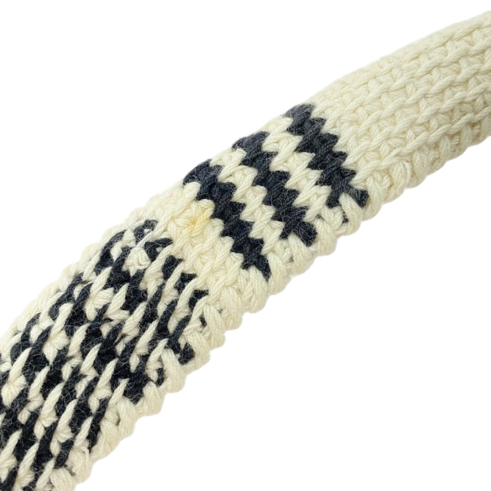 MAISON MARTIN MARGIELA メゾンマルタンマルジェラ クリアバックル ニット ベルト ベージュ系 M【中古】