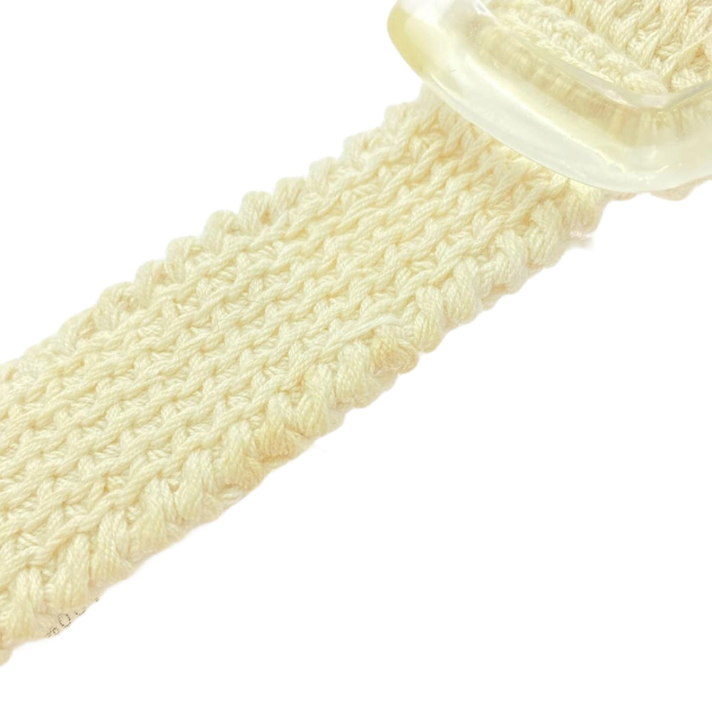 MAISON MARTIN MARGIELA メゾンマルタンマルジェラ クリアバックル ニット ベルト ベージュ系 M【中古】