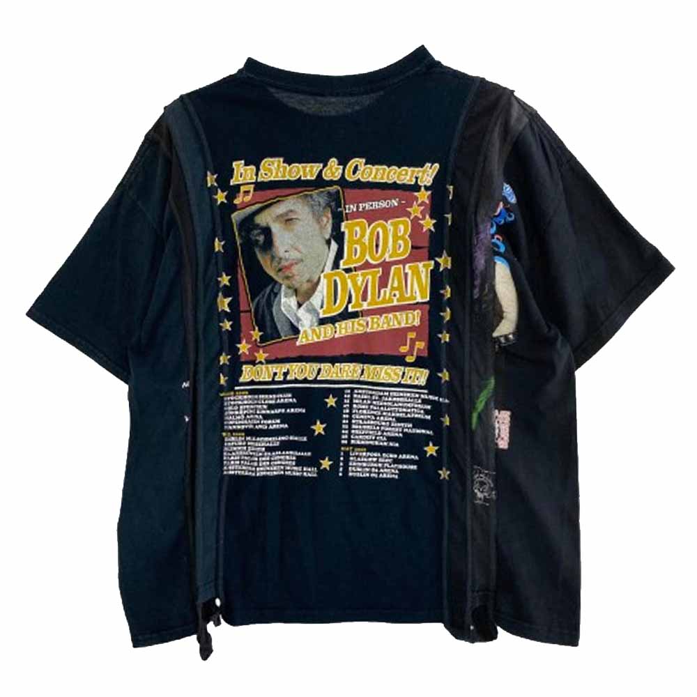Needles ニードルス BOB DYLAN 7 Cuts Wide Tee ボブ ディラン セブン カット ワイド 半袖 T シャツ ブラック系 one size【中古】