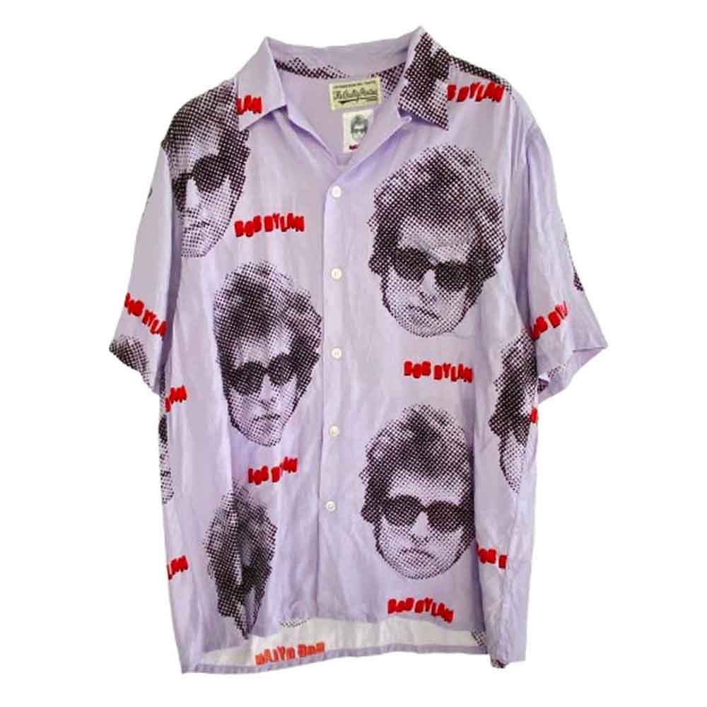 WACKO MARIA ワコマリア 22SS BOBDYLAN-WM-HI01 BOB DYLAN HAWAIIAN SHIRT ボブ・ディラン レーヨン ハワイアン アロハ 半袖 シャツ パープル系 XL【中古】