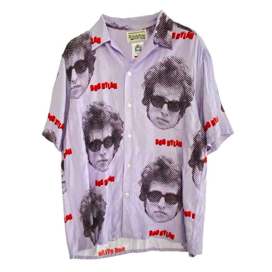 WACKO MARIA ワコマリア 22SS BOBDYLAN-WM-HI01 BOB DYLAN HAWAIIAN SHIRT ボブ・ディラン レーヨン ハワイアン アロハ 半袖 シャツ パープル系 XL【中古】