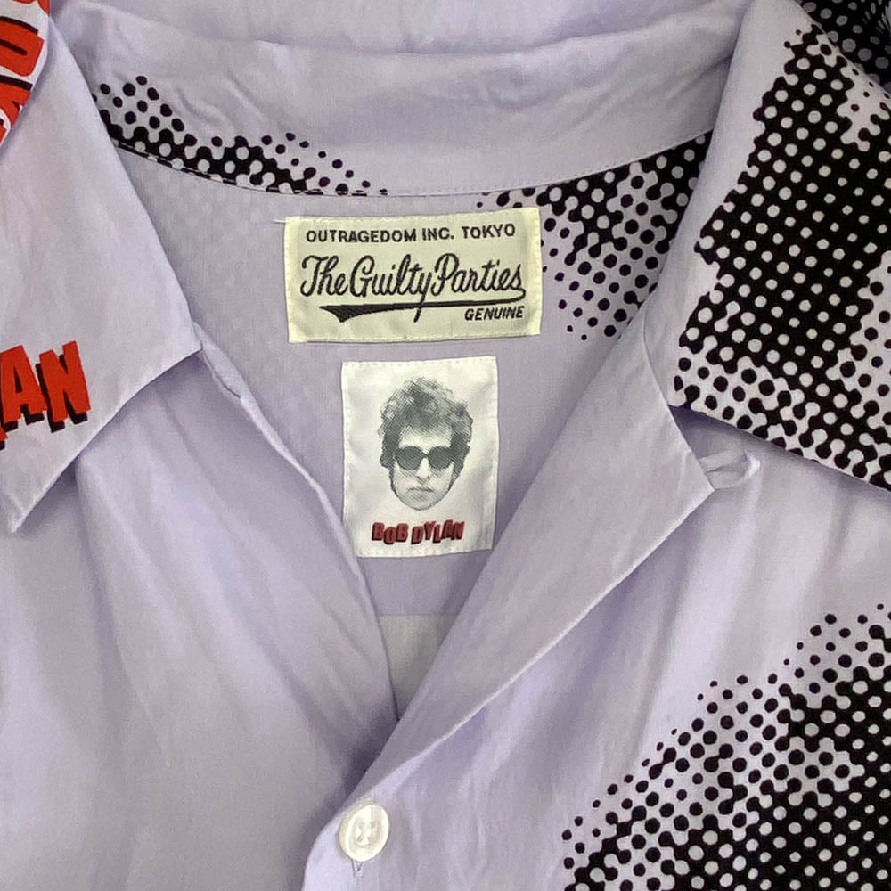 WACKO MARIA ワコマリア 22SS BOBDYLAN-WM-HI01 BOB DYLAN HAWAIIAN SHIRT ボブ・ディラン レーヨン ハワイアン アロハ 半袖 シャツ パープル系 XL【中古】