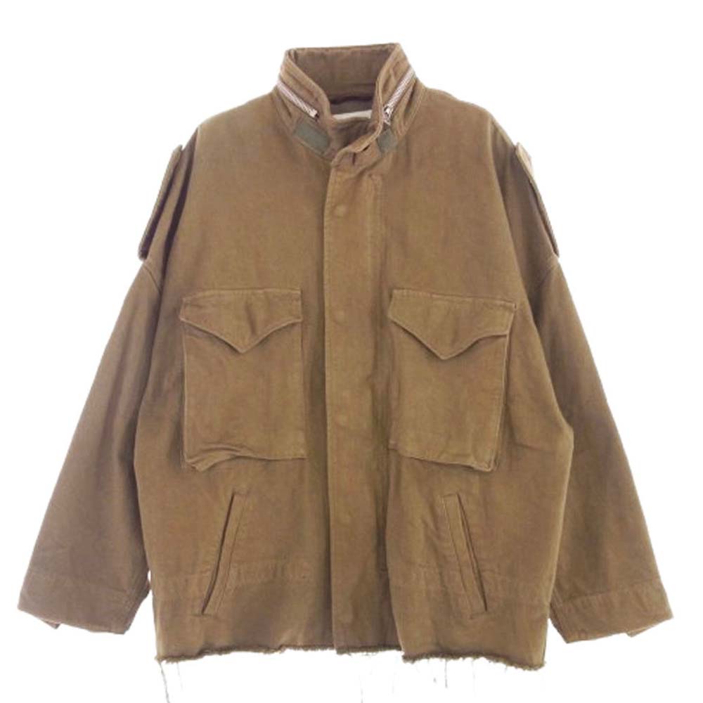 doublet ダブレット 22SS 22SS15BL134 SILK TWILL MILITARY BLOUSON シルクツイル ミリタリー ブルゾン M-65 ジャケット カーキ系 S【中古】