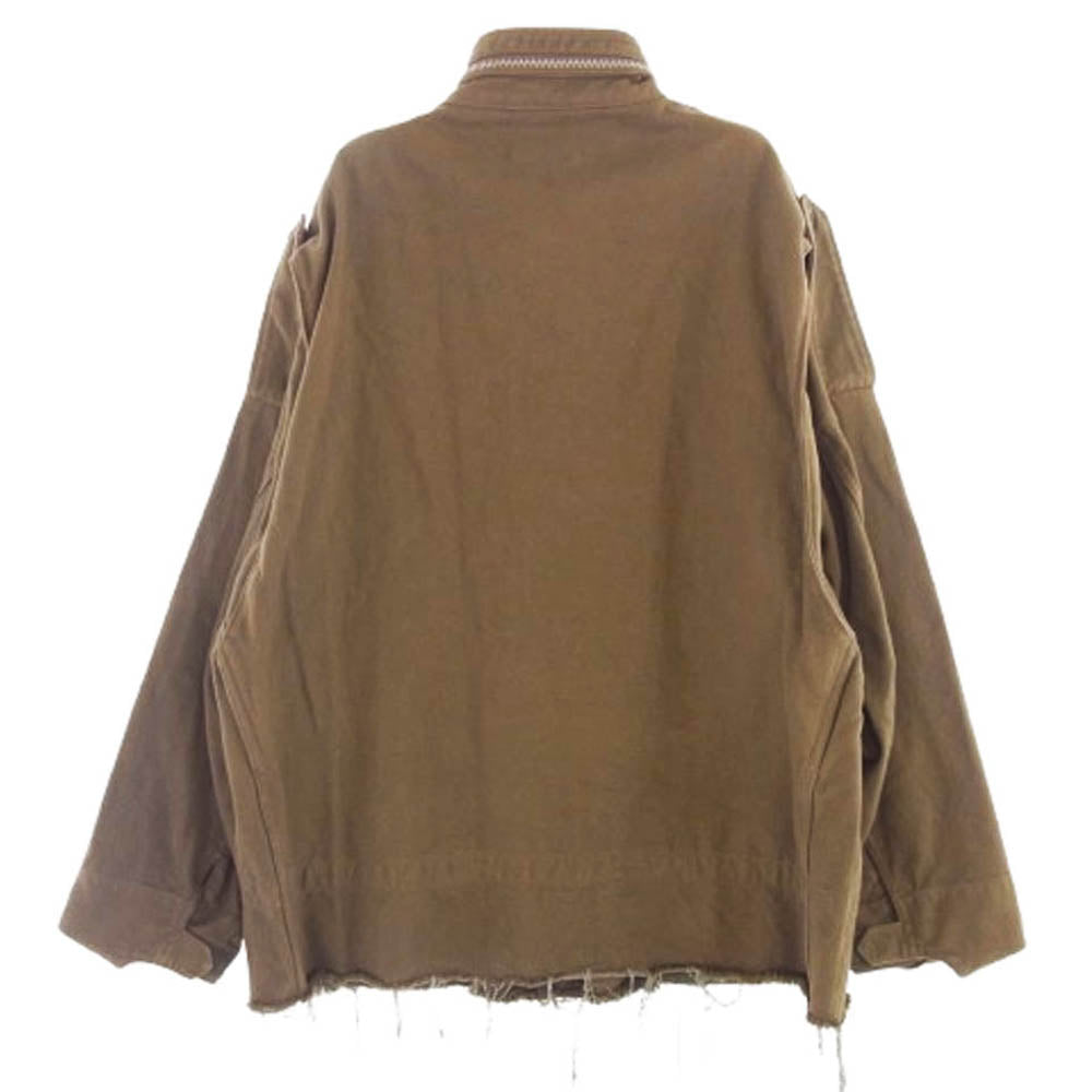 doublet ダブレット 22SS 22SS15BL134 SILK TWILL MILITARY BLOUSON シルクツイル ミリタリー ブルゾン M-65 ジャケット カーキ系 S【中古】