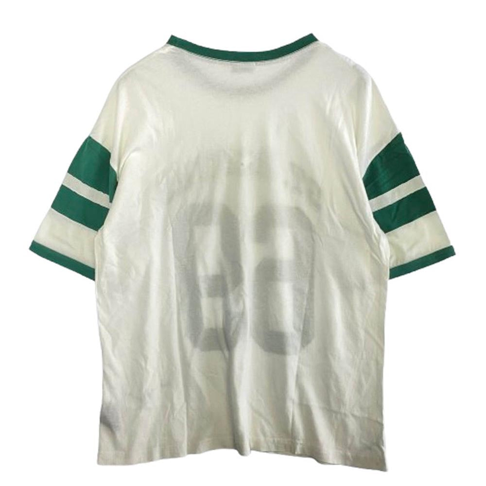 ルード ST.BARTHS アーチロゴ プリント 半袖 Tシャツ ホワイト系 グリーン系 XL【中古】