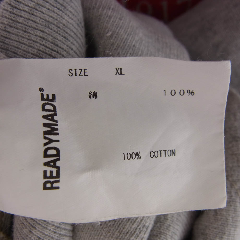 READY MADE レディメイド 21AW RE-CO-GR-00-00-195 R.MUTT HOODIE ロゴプリント パーカー グレー系 XL【中古】