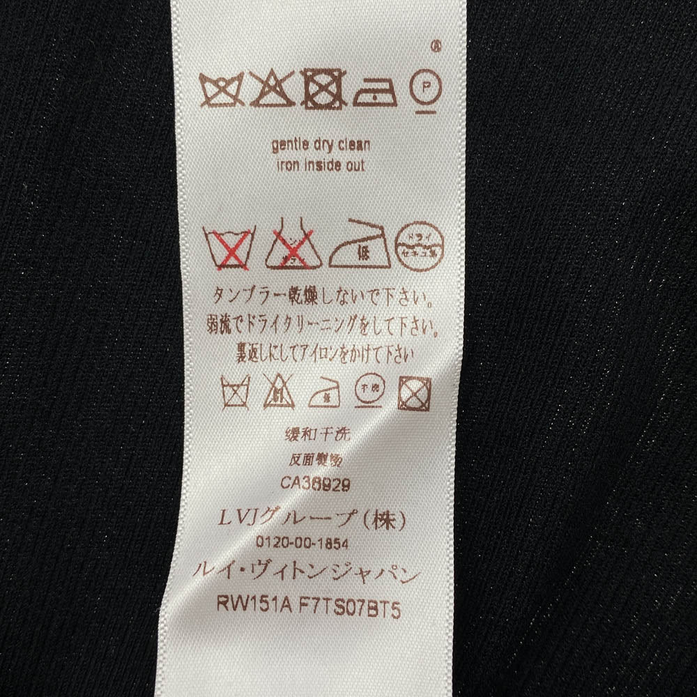 LOUIS VUITTON ルイ・ヴィトン RW151A F7TS07BT5 刺繍 ロゴ パッチ 半袖 ニット Tシャツ ブラック系【中古】