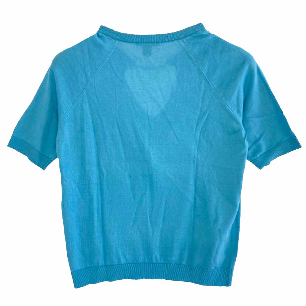 LOUIS VUITTON ルイ・ヴィトン RW091W WOKS01MUB チェーン 半袖 コットン ニット カットソー ライトブルー系 XS【中古】