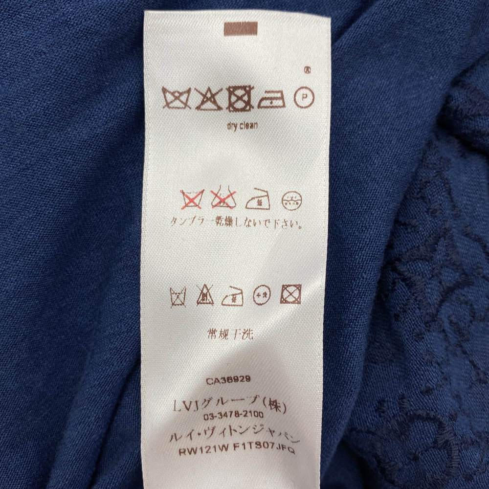 LOUIS VUITTON ルイ・ヴィトン RW121W F1TS07JFQ モノグラム 刺繍 半袖 Tシャツ ブルー系【中古】