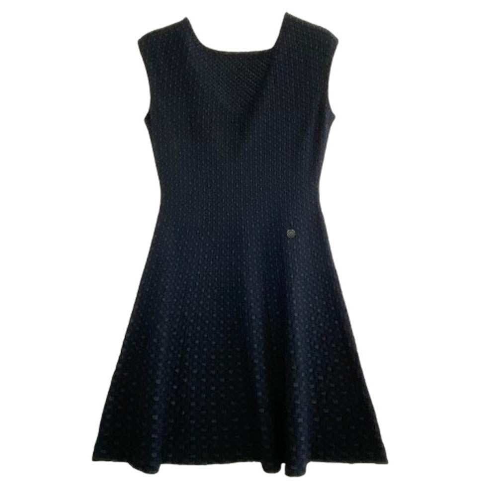 LOUIS VUITTON ルイ・ヴィトン RW141W F5KD03OEK ノースリーブ ワンピース ブラック系 ダークネイビー系【中古】