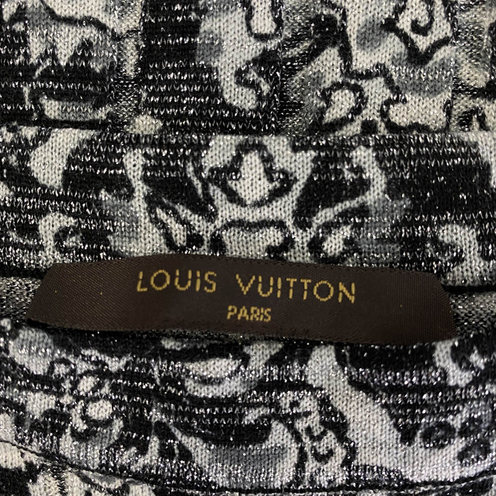 LOUIS VUITTON ルイ・ヴィトン RW151A F7KD17OHV 総柄 ニット ウール ノースリーブ ワンピース ブラック系【中古】
