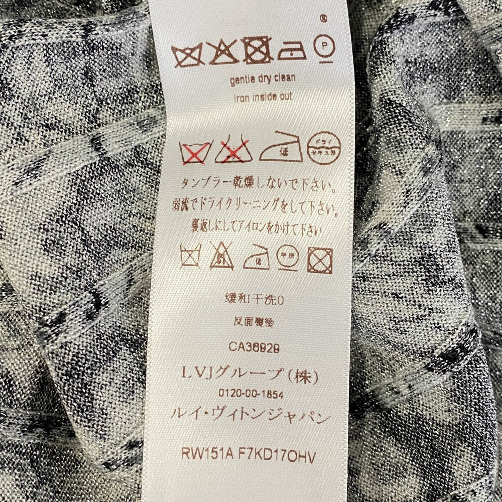 LOUIS VUITTON ルイ・ヴィトン RW151A F7KD17OHV 総柄 ニット ウール ノースリーブ ワンピース ブラック系【中古】