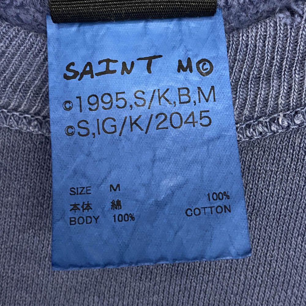 SAINT MICHAEL セントマイケル SM-HR8-0000-C08 攻殻機動隊 GS CRW N SWT GST IN THE S クルーネック スウェット ゴースト イン ザ シェル トレーナー Ｍサイズ ブルー系 M【極上美品】【中古】
