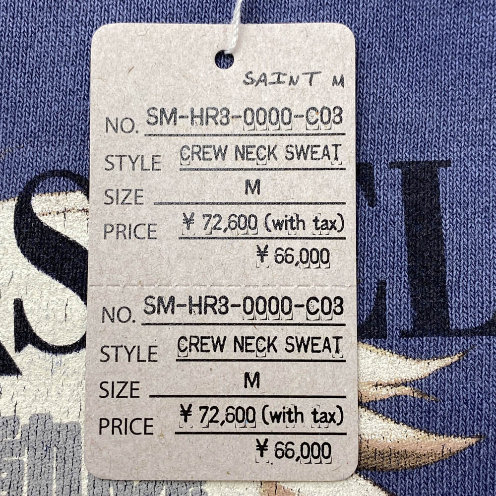 SAINT MICHAEL セントマイケル SM-HR8-0000-C08 攻殻機動隊 GS CRW N SWT GST IN THE S クルーネック スウェット ゴースト イン ザ シェル トレーナー Ｍサイズ ブルー系 M【極上美品】【中古】