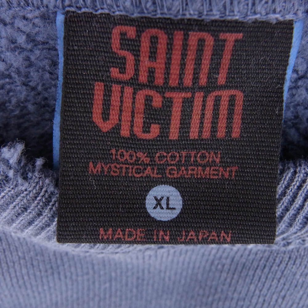 SAINT MICHAEL セントマイケル SM-HR8-0000-C08 攻殻機動隊 GS CRW N SWT GST IN THE S クルーネック スウェット ゴースト イン ザ シェル トレーナー XLサイズ ブルー系 XL【極上美品】【中古】