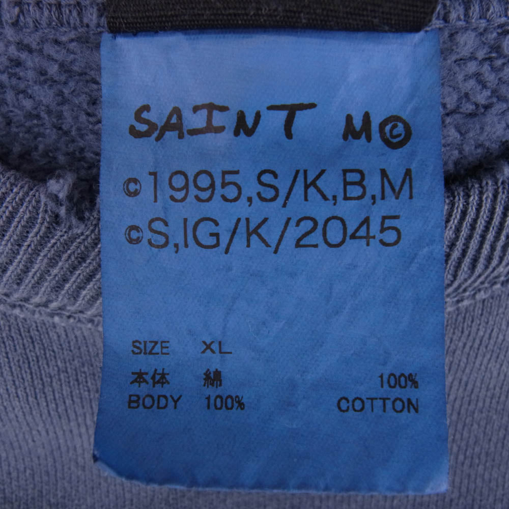 SAINT MICHAEL セントマイケル SM-HR8-0000-C08 攻殻機動隊 GS CRW N SWT GST IN THE S クルーネック スウェット ゴースト イン ザ シェル トレーナー XLサイズ ブルー系 XL【極上美品】【中古】