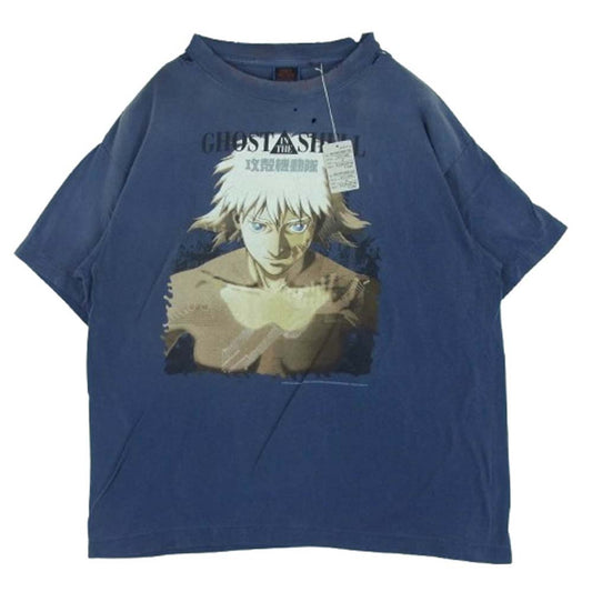SAINT MICHAEL セントマイケル 25SS SM-HR3-0000-C07 攻殻機動隊 GS_SS TEE GST IN THE S ゴースト イン ザ シェル ショート スリーブ 半袖 Tシャツ ネイビー系 M【美品】【中古】