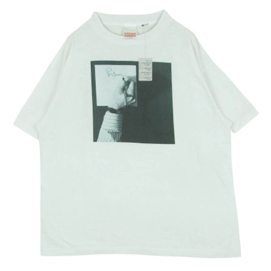 SAINT MICHAEL セントマイケル 25SS SM-HR3-0000-C18 PICTURES MT SS TEE フォト プリント クルー ネック カットソー 半袖 Tシャツ オフホワイト系 L【極上美品】【中古】