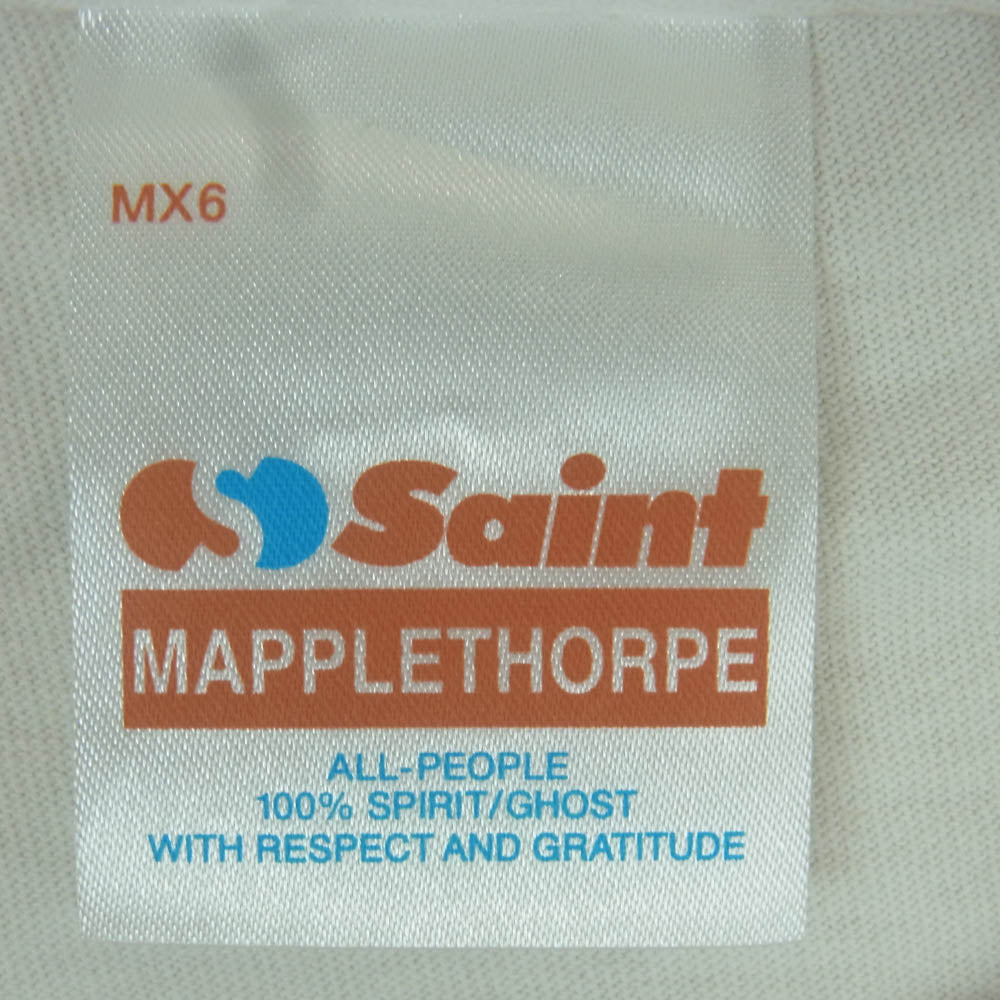SAINT MICHAEL セントマイケル 25SS SM-HR3-0000-C18 PICTURES MT SS TEE フォト プリント クルー ネック カットソー 半袖 Tシャツ オフホワイト系 L【極上美品】【中古】