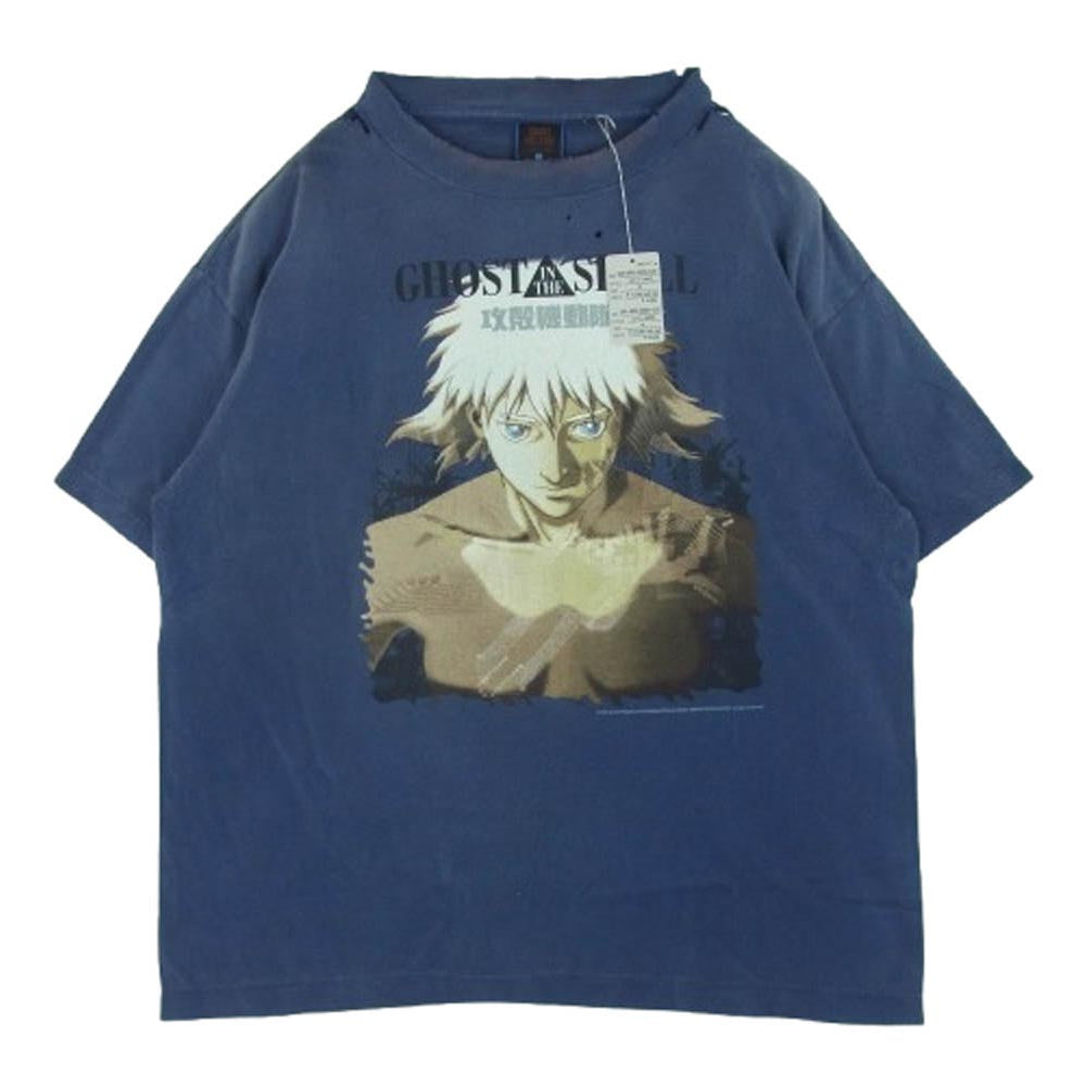 SAINT MICHAEL セントマイケル 25SS SM-HR3-0000-C07 攻殻機動隊 GS_SS TEE GST IN THE S ゴースト イン ザ シェル ショート スリーブ 半袖 Tシャツ ネイビー系 M【極上美品】【中古】