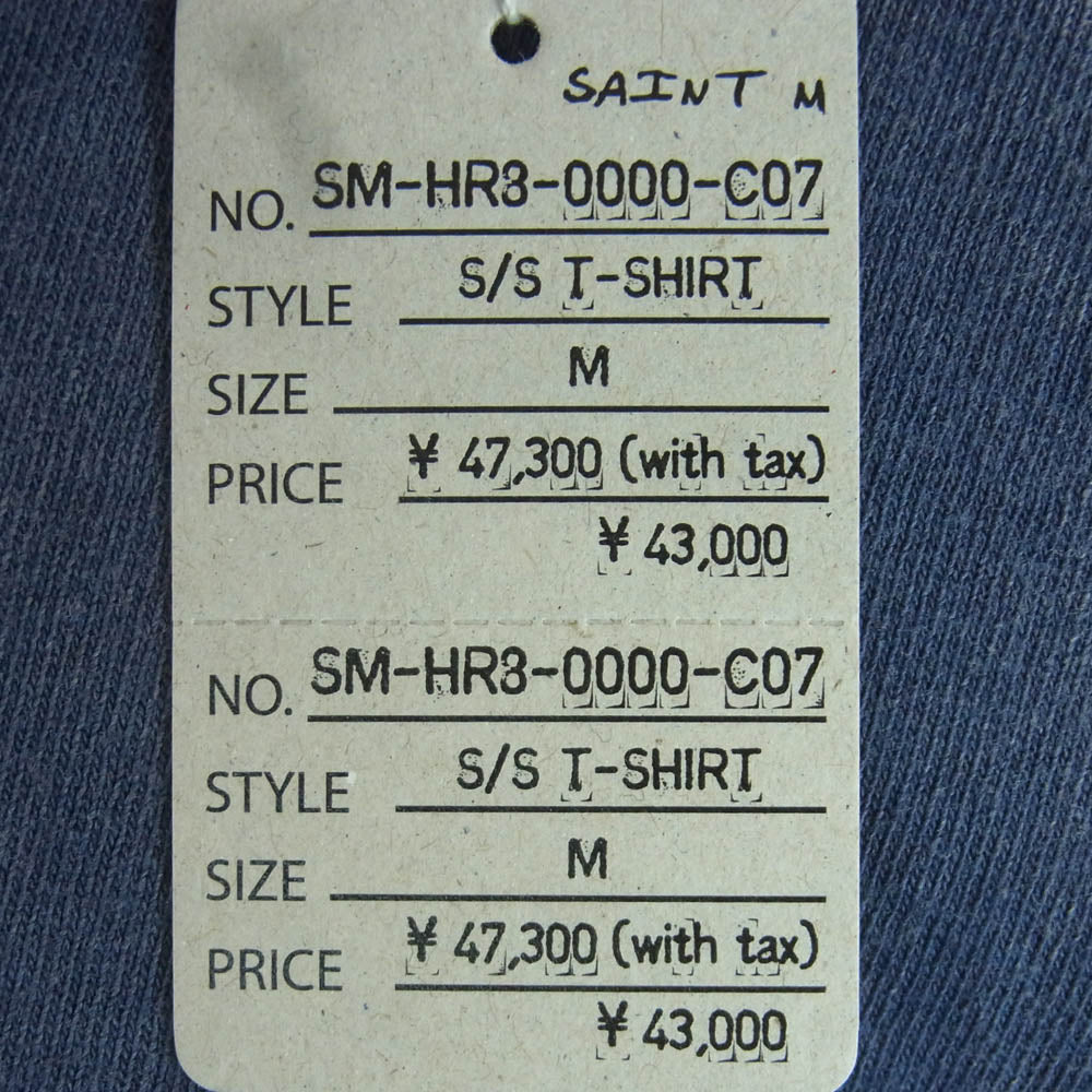 SAINT MICHAEL セントマイケル 25SS SM-HR3-0000-C07 攻殻機動隊 GS_SS TEE GST IN THE S ゴースト イン ザ シェル ショート スリーブ 半袖 Tシャツ ネイビー系 M【極上美品】【中古】