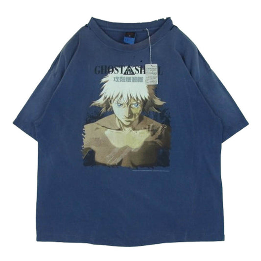 SAINT MICHAEL セントマイケル 25SS SM-HR3-0000-C07 攻殻機動隊 GS_SS TEE GST IN THE S ゴースト イン ザ シェル ショート スリーブ 半袖 Tシャツ ネイビー系 XL【極上美品】【中古】