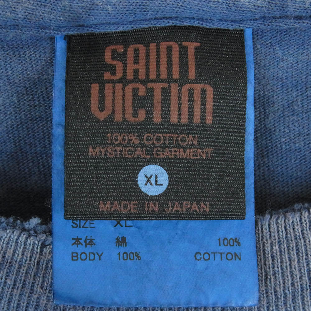 SAINT MICHAEL セントマイケル 25SS SM-HR3-0000-C07 攻殻機動隊 GS_SS TEE GST IN THE S ゴースト イン ザ シェル ショート スリーブ 半袖 Tシャツ ネイビー系 XL【極上美品】【中古】