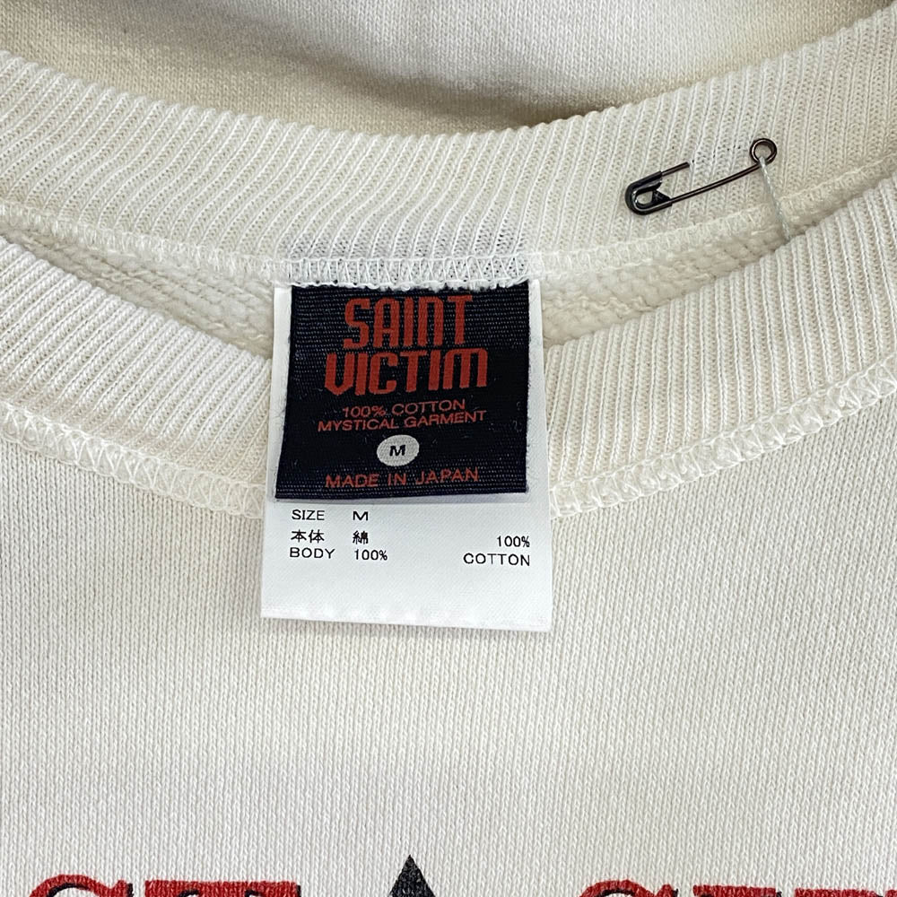 SAINT MICHAEL セントマイケル 25SS SM-HR8-0000-C10 攻殻機動隊 GS CRW N SWT GST IN THE S クルーネック スウェット ゴーストインザシェル トレーナー Ｍサイズ ホワイト系 M【極上美品】【中古】