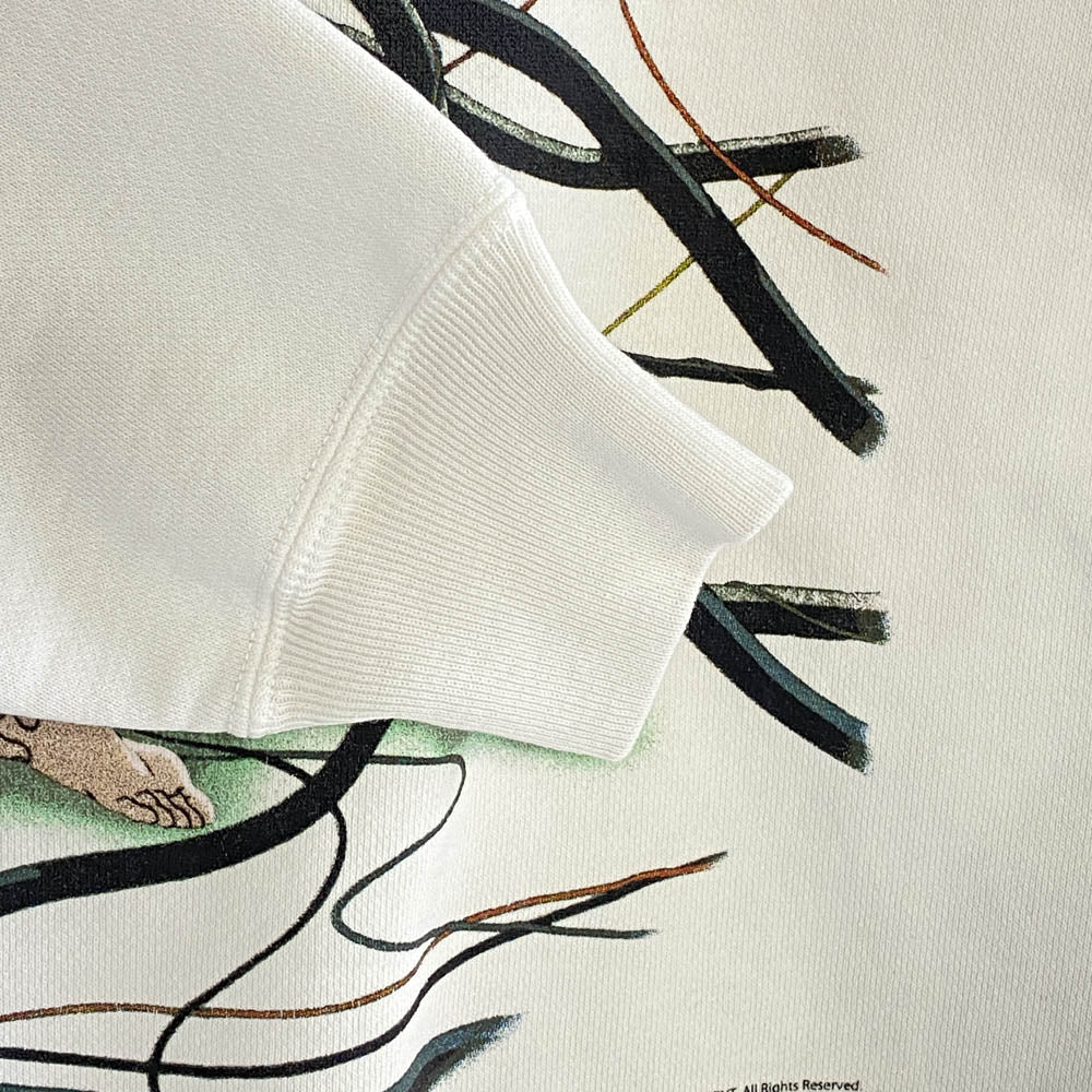 SAINT MICHAEL セントマイケル 25SS SM-HR8-0000-C10 攻殻機動隊 GS CRW N SWT GST IN THE S クルーネック スウェット ゴーストインザシェル トレーナー Ｍサイズ ホワイト系 M【極上美品】【中古】