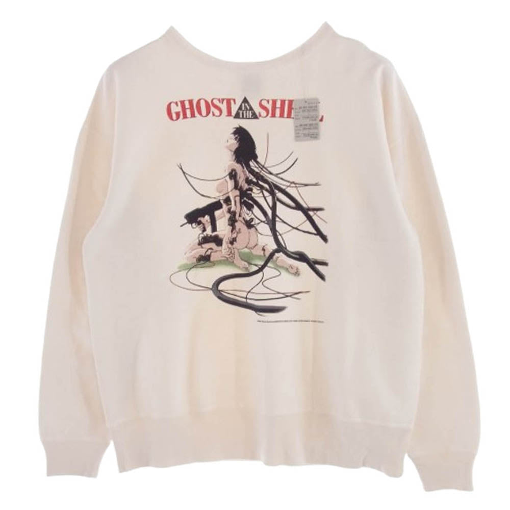 SAINT MICHAEL セントマイケル 25SS SM-HR8-0000-C10 攻殻機動隊 GS CRW N SWT GST IN THE S クルーネック スウェット ゴーストインザシェル トレーナー Lサイズ ベージュ系 L【極上美品】【中古】
