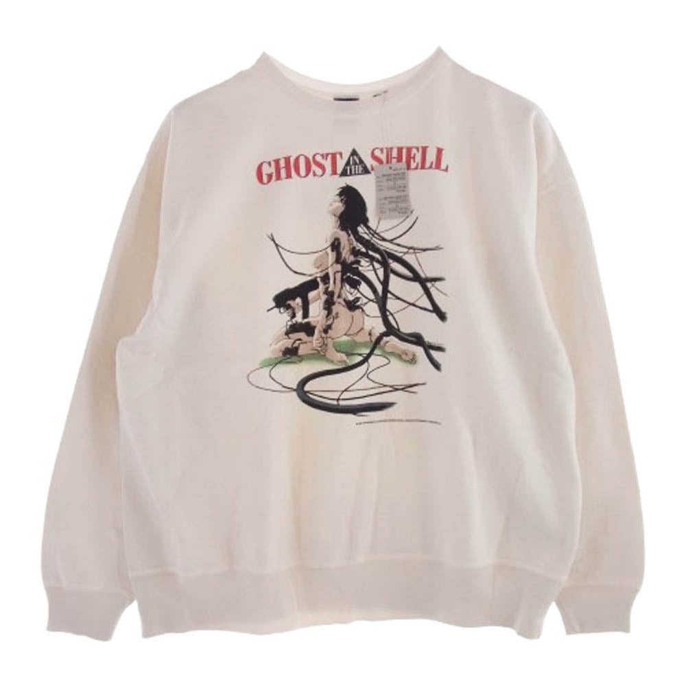SAINT MICHAEL セントマイケル 25SS SM-HR8-0000-C10 攻殻機動隊 GS CRW N SWT GST IN THE S クルーネック スウェット ゴーストインザシェル トレーナー XLサイズ ベージュ系 XL【極上美品】【中古】