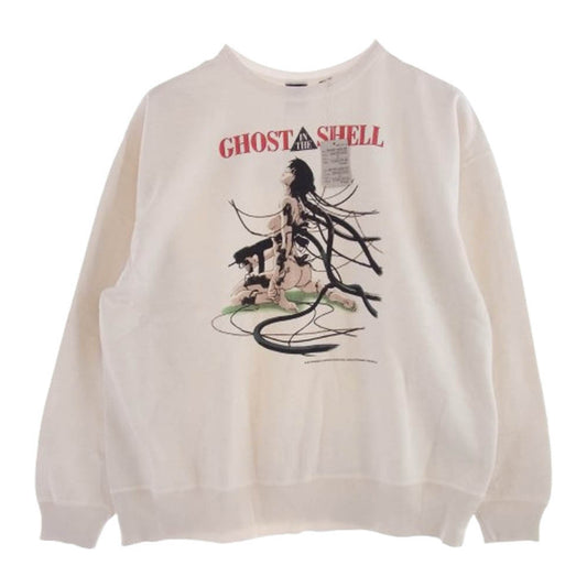 SAINT MICHAEL セントマイケル 25SS SM-HR8-0000-C10 攻殻機動隊 GS CRW N SWT GST IN THE S クルーネック スウェット ゴーストインザシェル トレーナー XLサイズ ベージュ系 XL【極上美品】【中古】