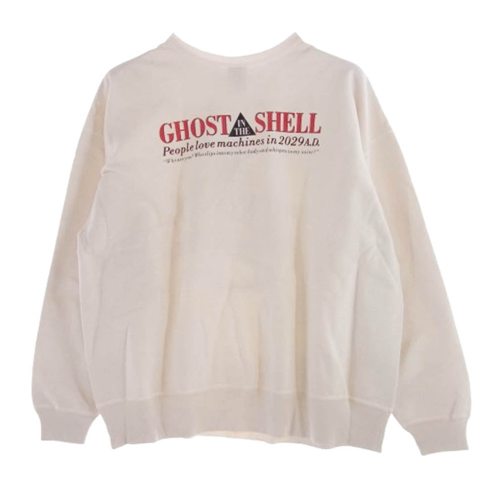 SAINT MICHAEL セントマイケル 25SS SM-HR8-0000-C10 攻殻機動隊 GS CRW N SWT GST IN THE S クルーネック スウェット ゴーストインザシェル トレーナー XLサイズ ベージュ系 XL【極上美品】【中古】