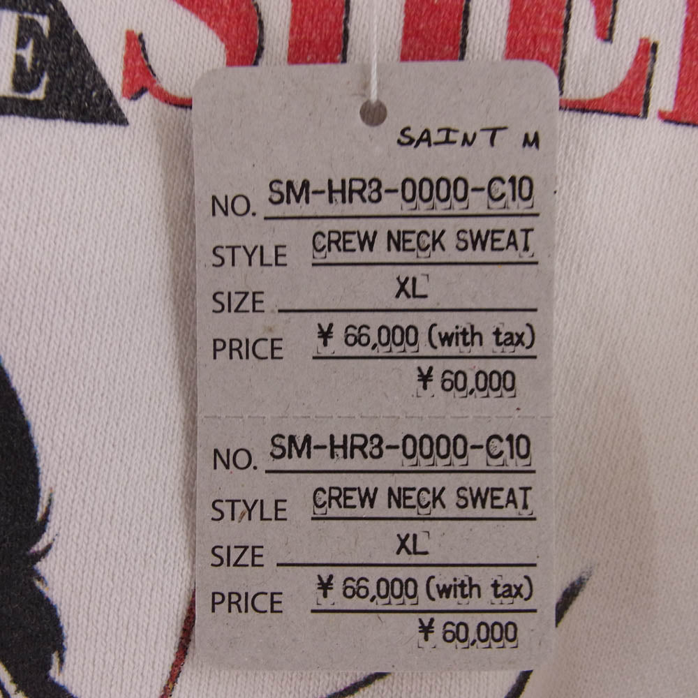 SAINT MICHAEL セントマイケル 25SS SM-HR8-0000-C10 攻殻機動隊 GS CRW N SWT GST IN THE S クルーネック スウェット ゴーストインザシェル トレーナー XLサイズ ベージュ系 XL【極上美品】【中古】