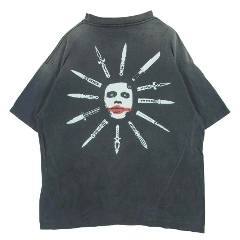SAINT MICHAEL セントマイケル SM-HR3-0000-C55 The Dark Knight BTM SS TEE ザ ダークナイト ジョーカー 半袖 Tシャツ グレー系 L【極上美品】【中古】