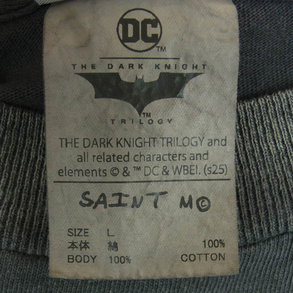 SAINT MICHAEL セントマイケル SM-HR3-0000-C55 The Dark Knight BTM SS TEE ザ ダークナイト ジョーカー 半袖 Tシャツ グレー系 L【極上美品】【中古】