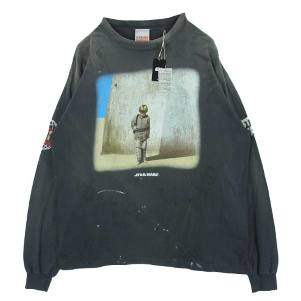 SAINT MICHAEL セントマイケル 25SS SM-HR3-0000-C64 STAR WARS SW LS TEE DARTH VADER スターウォーズ ダースベイダー ロング スリーブ 長袖 Tシャツ グレー系 L【極上美品】【中古】