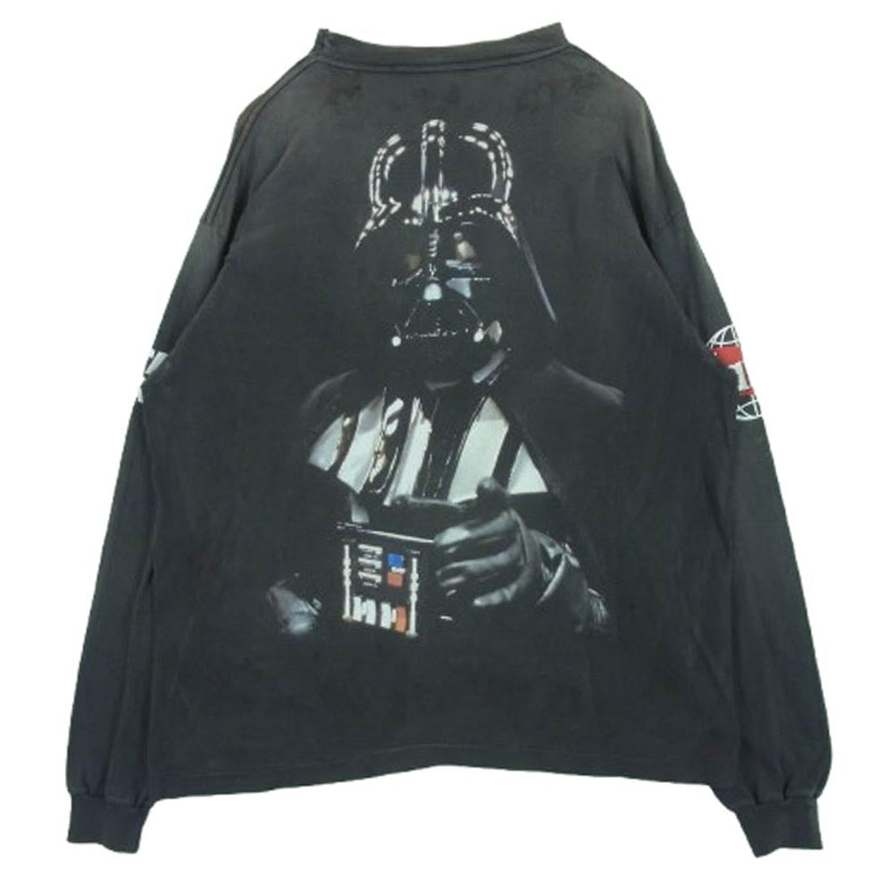SAINT MICHAEL セントマイケル 25SS SM-HR3-0000-C64 STAR WARS SW LS TEE DARTH VADER スターウォーズ ダースベイダー ロング スリーブ 長袖 Tシャツ グレー系 L【極上美品】【中古】