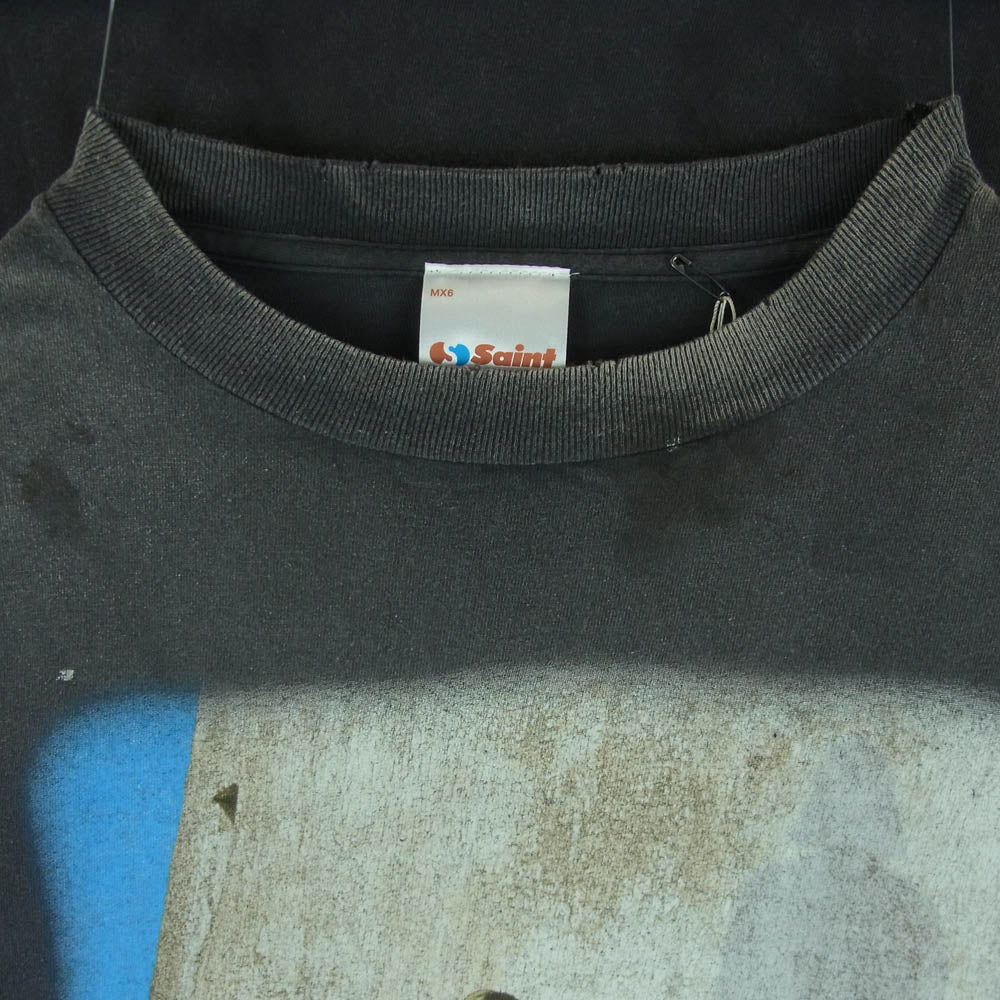 SAINT MICHAEL セントマイケル 25SS SM-HR3-0000-C64 STAR WARS SW LS TEE DARTH VADER スターウォーズ ダースベイダー ロング スリーブ 長袖 Tシャツ グレー系 L【極上美品】【中古】