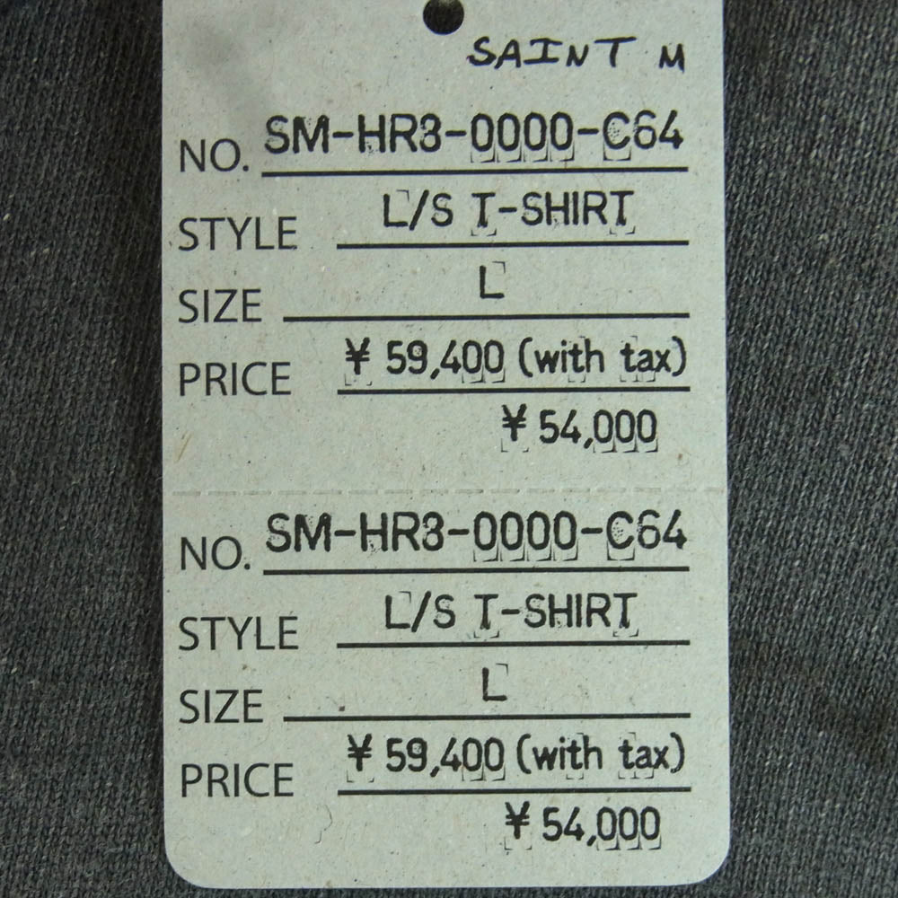 SAINT MICHAEL セントマイケル 25SS SM-HR3-0000-C64 STAR WARS SW LS TEE DARTH VADER スターウォーズ ダースベイダー ロング スリーブ 長袖 Tシャツ グレー系 L【極上美品】【中古】