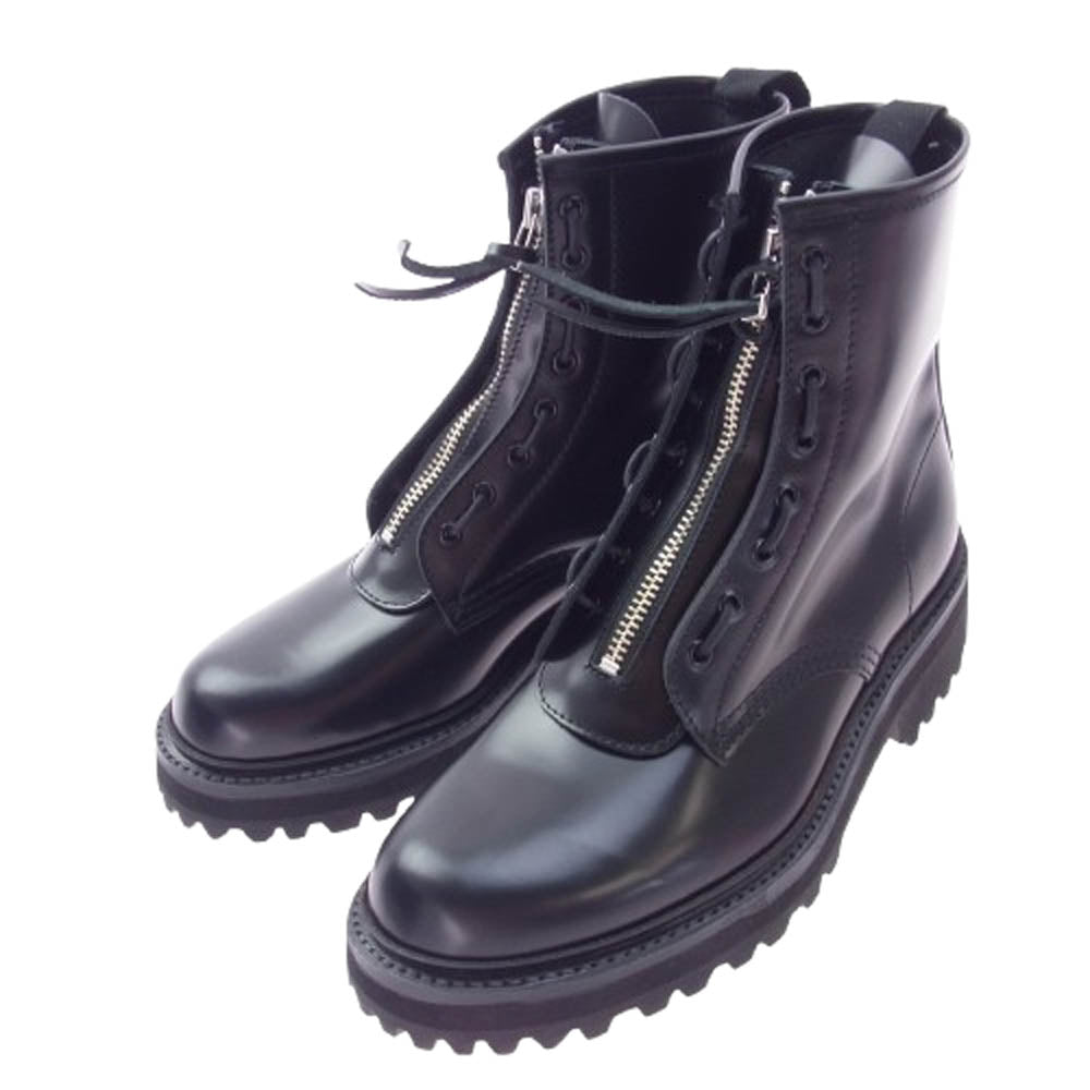 キッズラブゲイト TIM COMBAT BOOTS レースアップ レザー ビブラム ソール ブーツ ブラック系 8【極上美品】【中古】