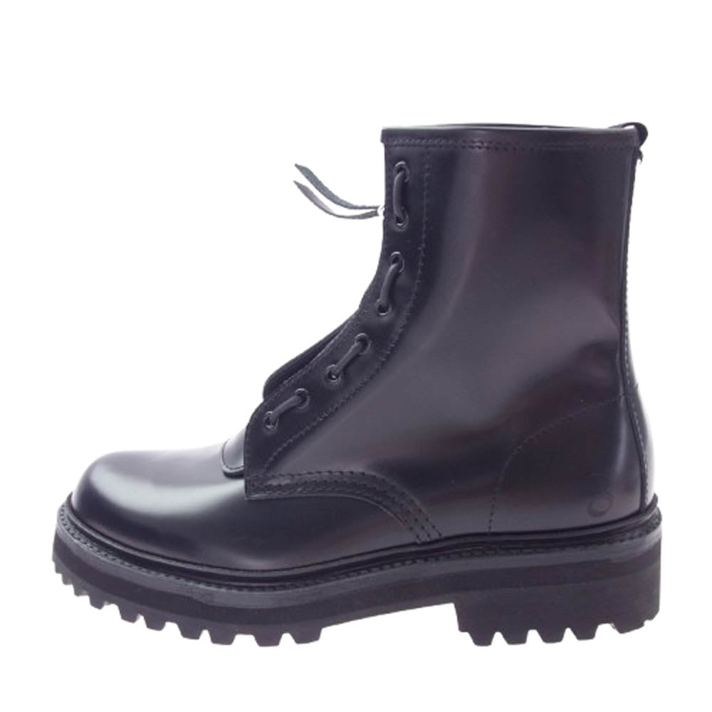 キッズラブゲイト TIM COMBAT BOOTS レースアップ レザー ビブラム ソール ブーツ ブラック系 8【極上美品】【中古】