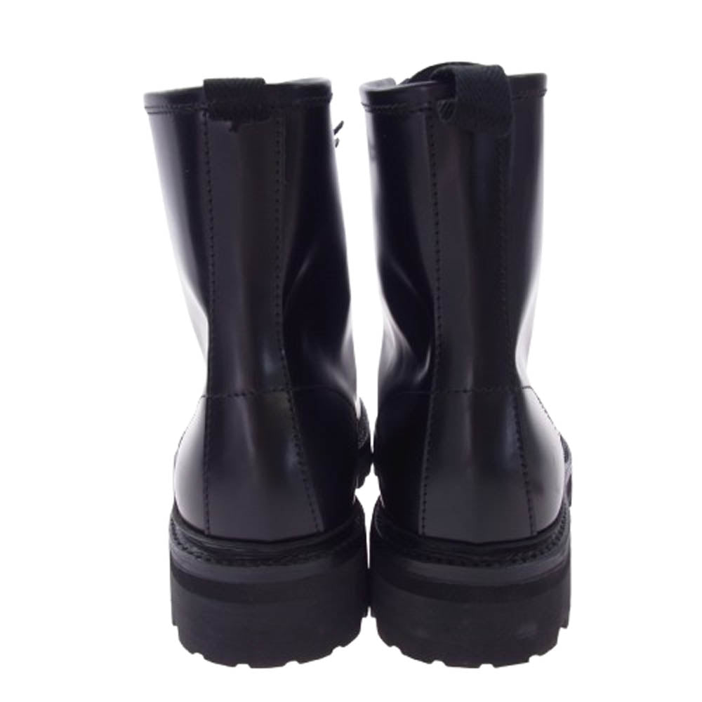 キッズラブゲイト TIM COMBAT BOOTS レースアップ レザー ビブラム ソール ブーツ ブラック系 8【極上美品】【中古】