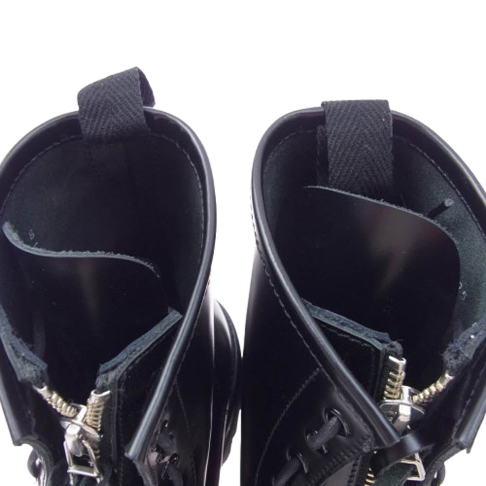 キッズラブゲイト TIM COMBAT BOOTS レースアップ レザー ビブラム ソール ブーツ ブラック系 8【極上美品】【中古】