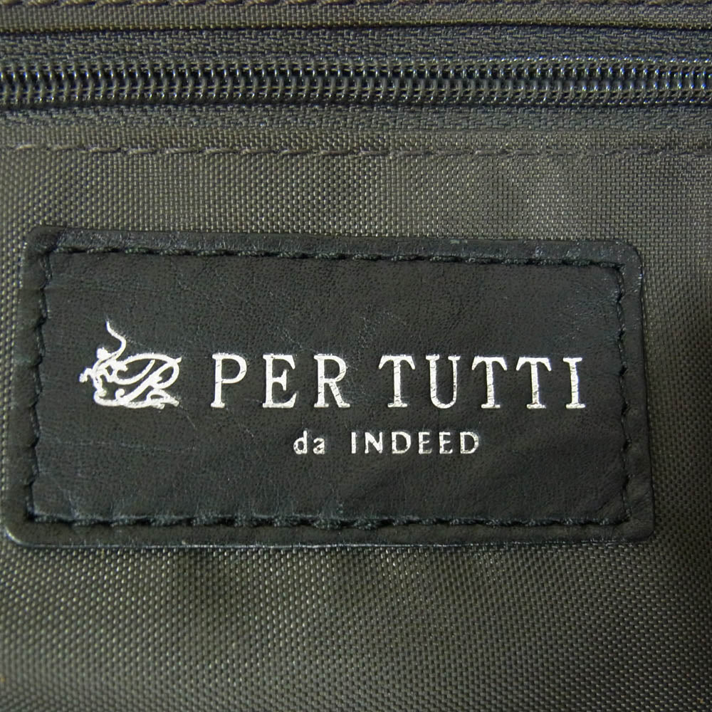 インディード PER TUTTI 2WAY ショルダー ブリーフケース ビジネスバッグ ブラック系【中古】