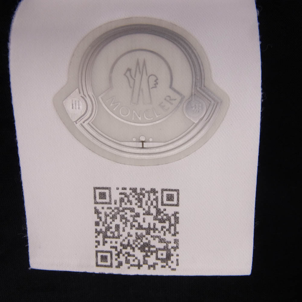 MONCLER モンクレール MAGLIA T-SHIRT ダブル ロゴ ワッペン 半袖 Ｔシャツ ブラック系 M【中古】