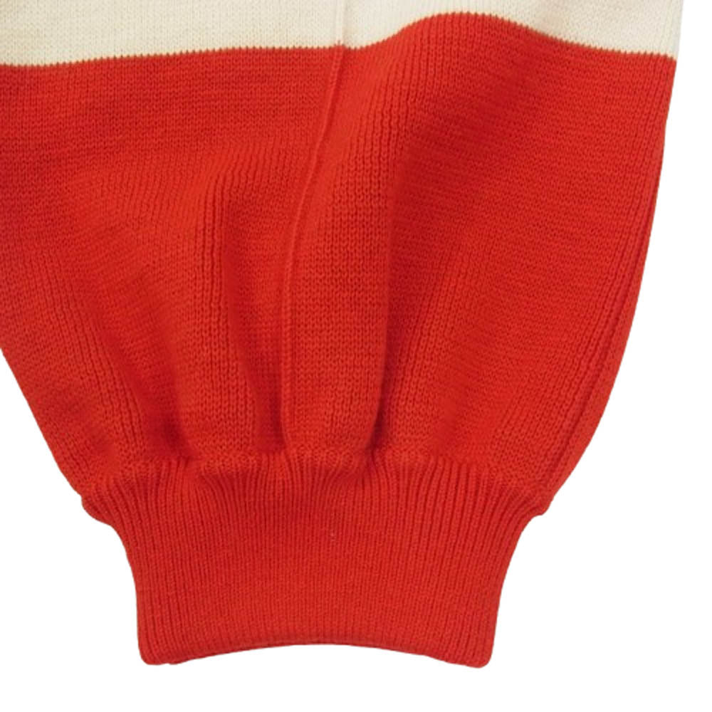 GUCCI グッチ 724731 XKCV3 バイカラー ニット ロング パンツ レッド系 L【極上美品】【中古】