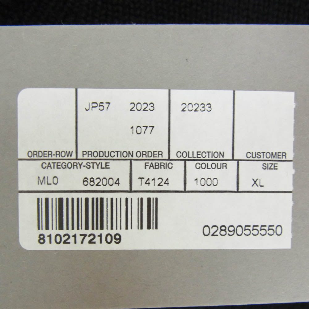 BALENCIAGA バレンシアガ 682004 T4124 バックロゴ刺繍 カシミヤ クルーネック ニット ブラック系 XL【極上美品】【中古】